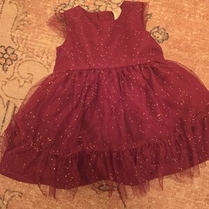 Just One You by Carter’s Baby Girl Burgundy Tulle Dress w/ Bloomers 6M